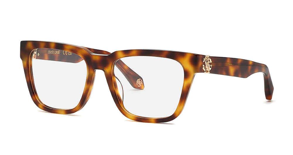 Roberto Cavalli VRC026M Eyeglasses Havana Acetate Rectangular Roberto-Cavalli-VRC026M-02BP-  main image 2