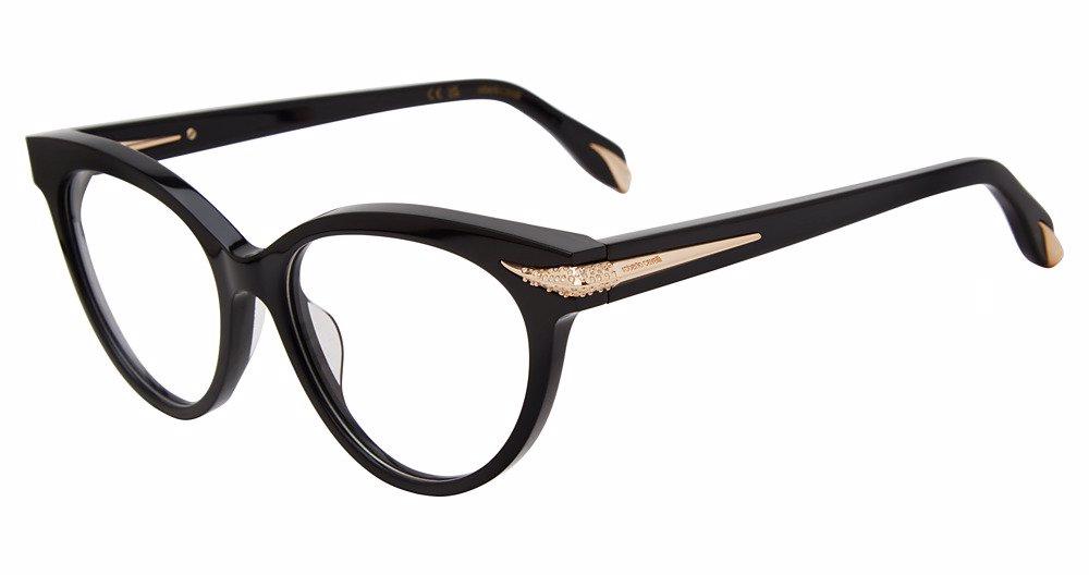 Roberto Cavalli VRC018S Eyeglasses Black Acetate Cat-Eye Roberto Cavalli VRC018S Eyeglasses – Beverly Hills Eyewear main image 4