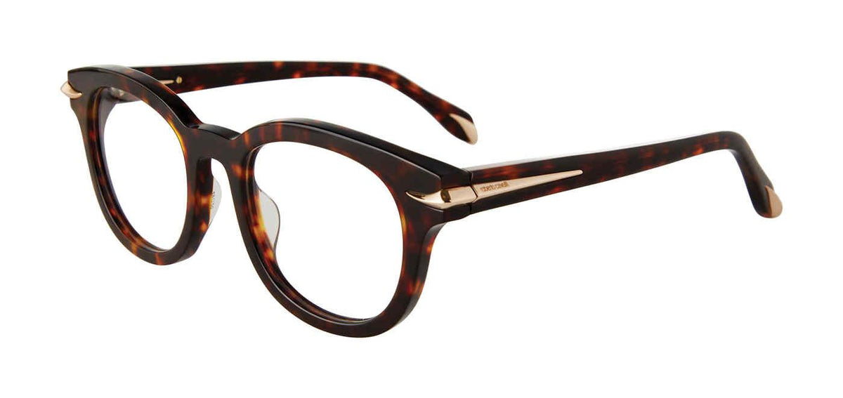 Roberto Cavalli VRC044M Eyeglasses Dark Burgundy Acetate Round Kits.com -- Roberto Cavalli VRC044M main image 3