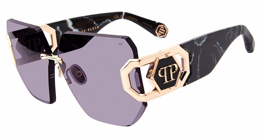 Philipp Plein Ivory Sunglasses with Gold Accents Kits.com -- Philipp Plein SPP119M main image 4