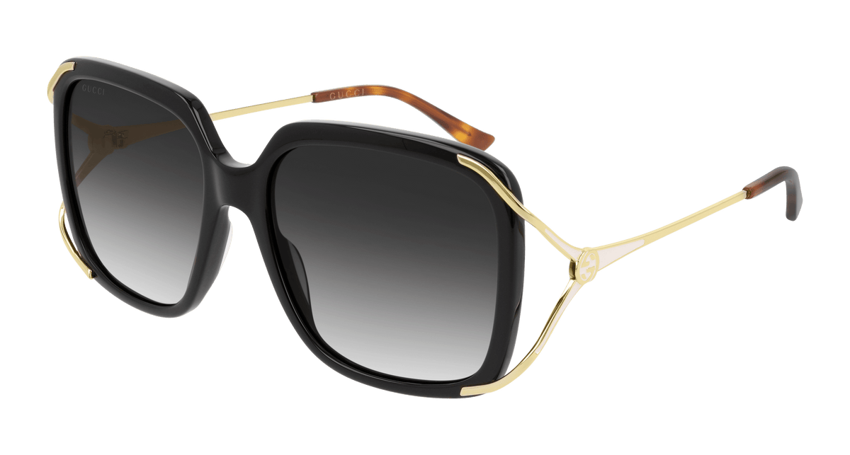 Gucci Sunglasses Interlocking Gradient Acetate White Gold Eyewear Gucci Vintage Interlocking GG Gold Rimless Sunglasses | LE  main image 4