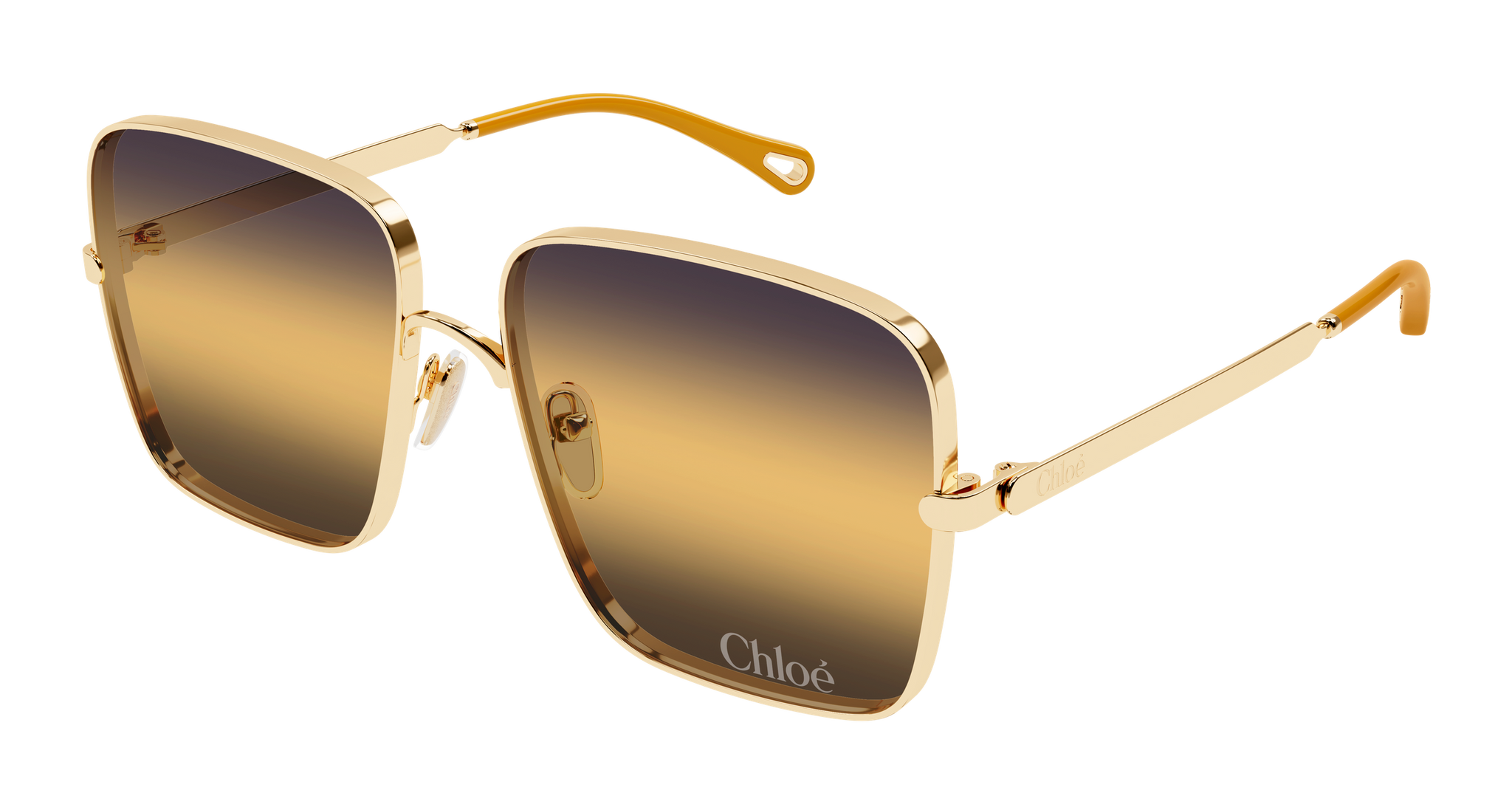 Chloe オクタゴンフレーム　サングラス ゴールドフレーム Chloe CH0324S Sunglasses | Select Eyewear