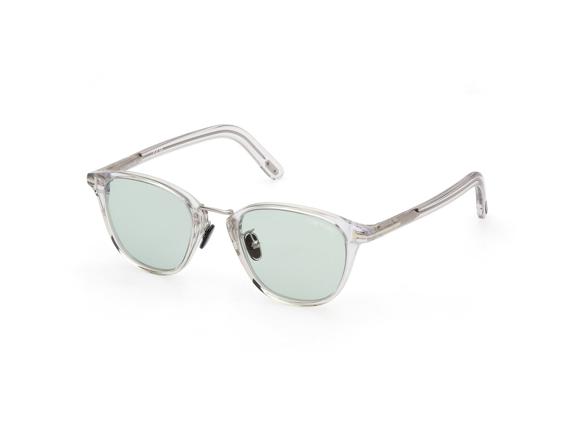 Tom Ford Clear Sunglasses Tom Ford Marcus FT1023 Sunglasses 93E Shiny Light Green  main image 4