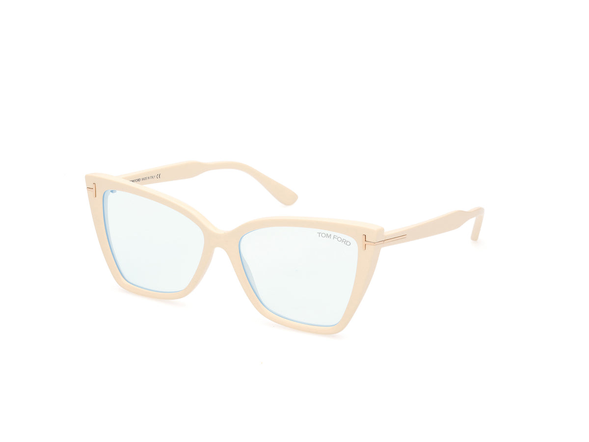 Tom Ford Cream Women\'s Glasses Amazon.com: Tom Ford FT 5762-B BLUE BLOCK Shiny Light Beige  main image 2