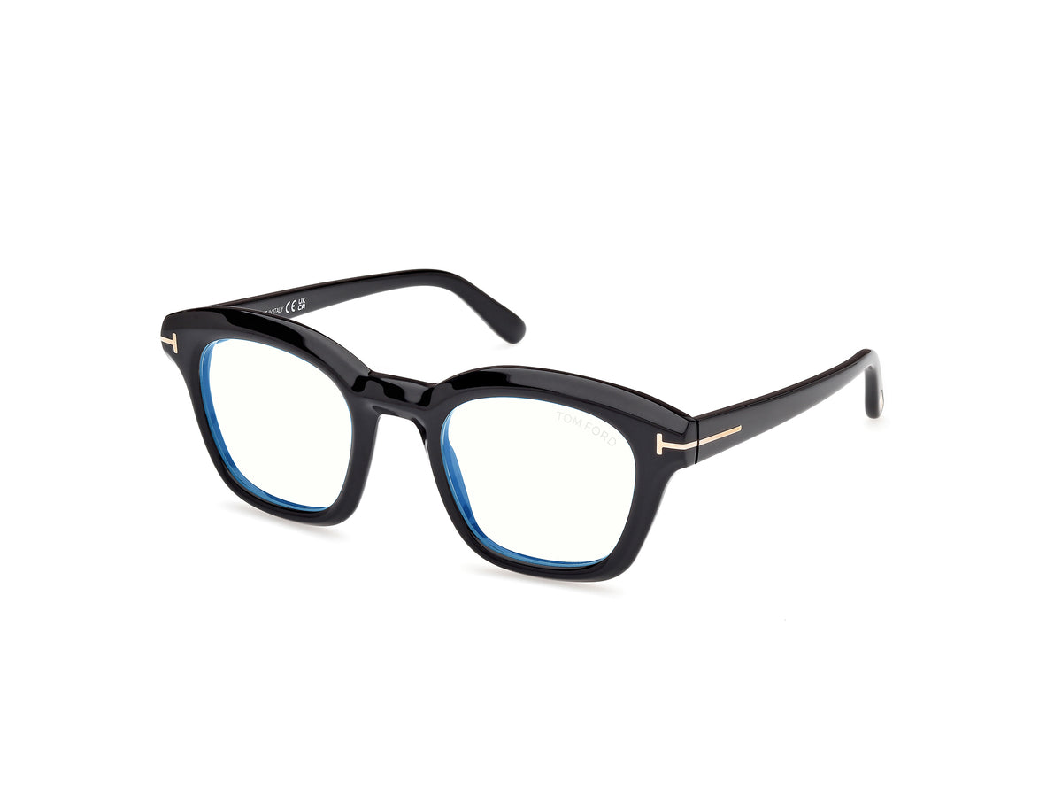Tom Ford Woman Eyeglasses Black Blue Light Block FT5961-B 001 NEW AUTHENTIC Tom Ford FT5961-B Optical Frame 001 Shiny Black - eye-oo.com main image 4