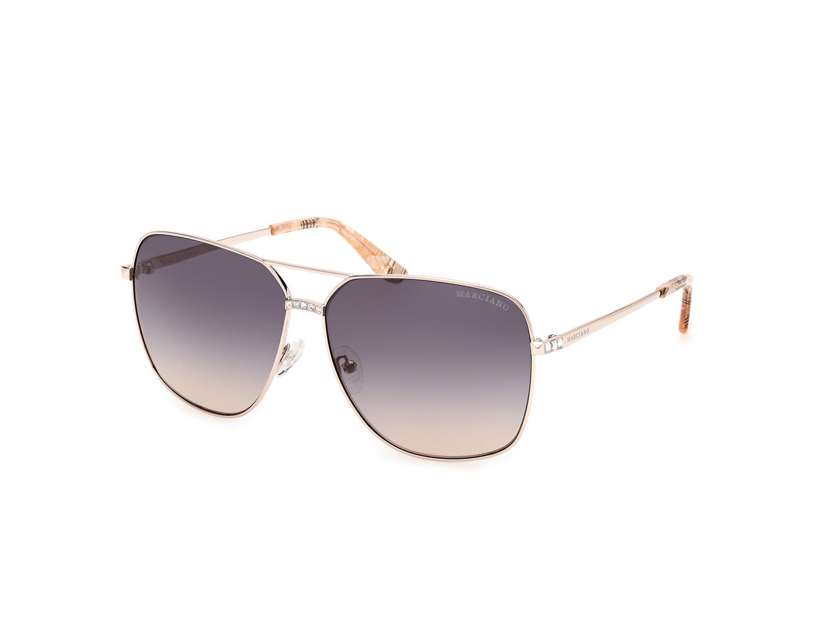 GUESS by Marciano Sunglasses GM0818 28F Rose Gold Cat Eye w Red Gradient Lenses Guess Cat Eye Sunglasses Gold Tone Metal Brown Gradient Lens  main image 3