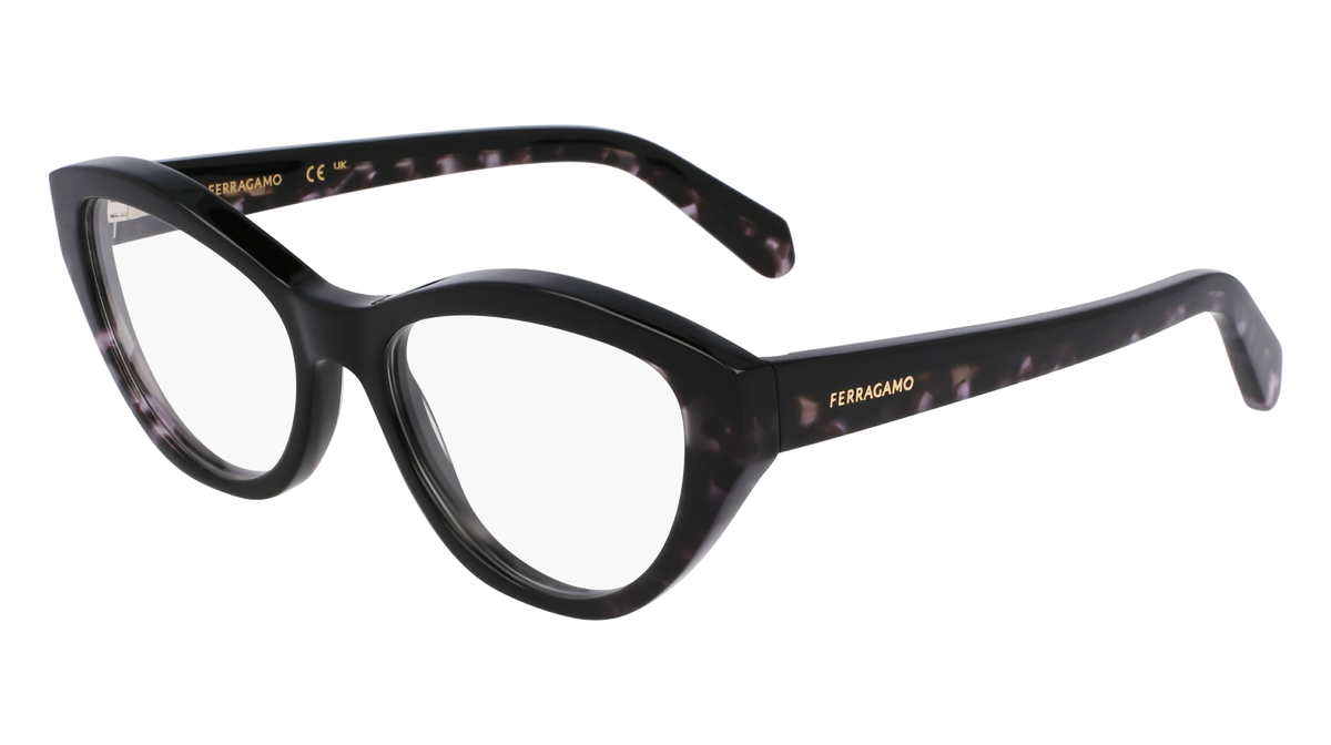 Salvatore Ferragamo SF3011 Eyeglasses Black Acetate Eyeglasses Salvatore Ferragamo SF3011 (004) SF3011 Woman  main image 3