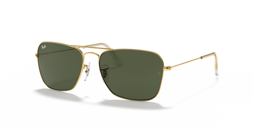 Ray-Ban【RB3136 CARAVAN サングラス】　ゴールド Ray-Ban RB3136 - CARAVAN Sunglasses | Select Eyewear