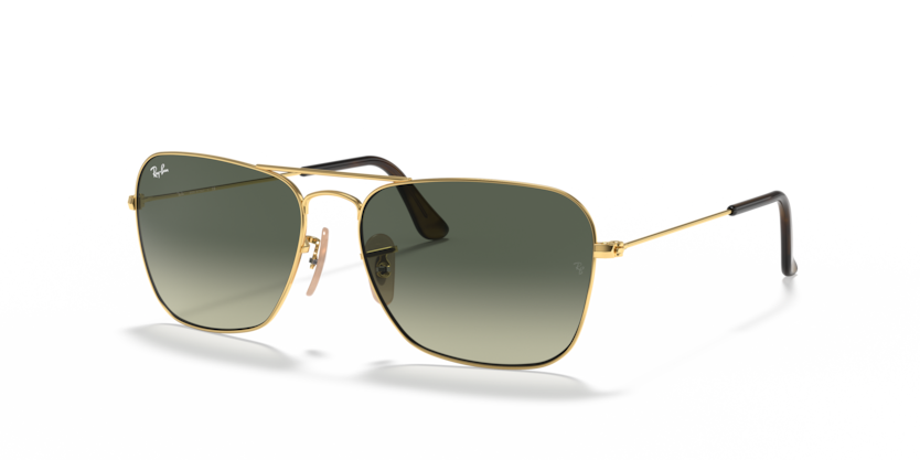 Ray-Ban【RB3136 CARAVAN サングラス】　ゴールド Ray-Ban RB3136 - CARAVAN Sunglasses | Select Eyewear
