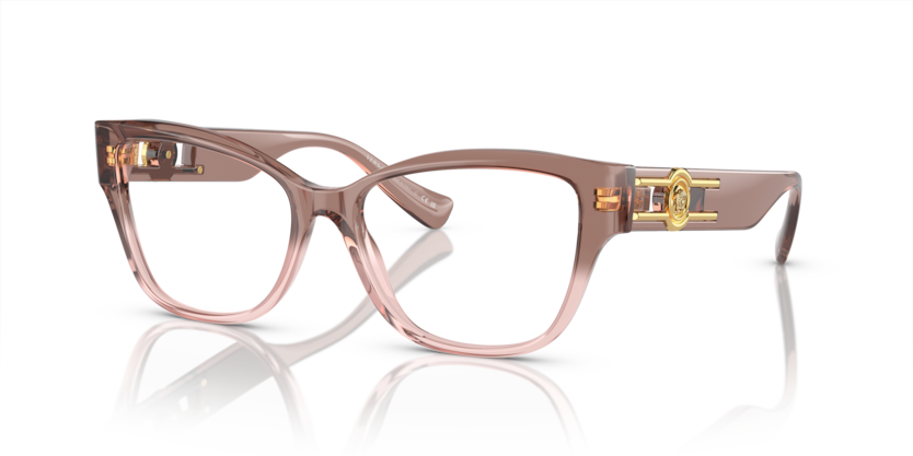 Versace VE3347 5305 Clear Cat Eye Women Eyeglasses Authentic NEW Versace VE3347 Square Eyeglasses | EyeOns.com main image 4