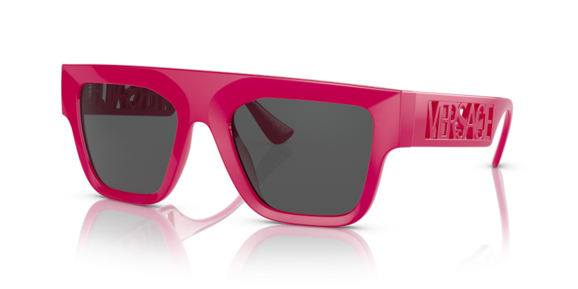 VERSACE VE4430 536787 Fuxia Pink Rectangular Logo Spell Out VERSACE VE4430 536787 Fuxia Pink Rectangular Logo Spell Out main image 2