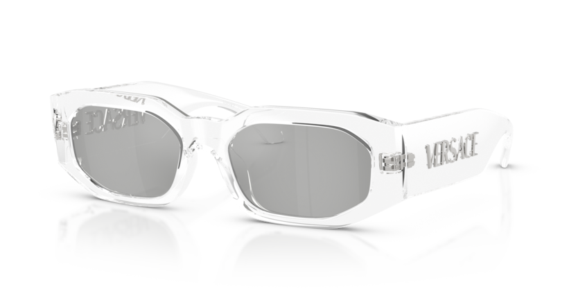 Versace Women Sunglasses White Grey Rectangle VE4489U 314/87 NEW AUTHENTIC Versace Sunglasses VE4489U 314/87 55mm White / Dark Grey  main image 4