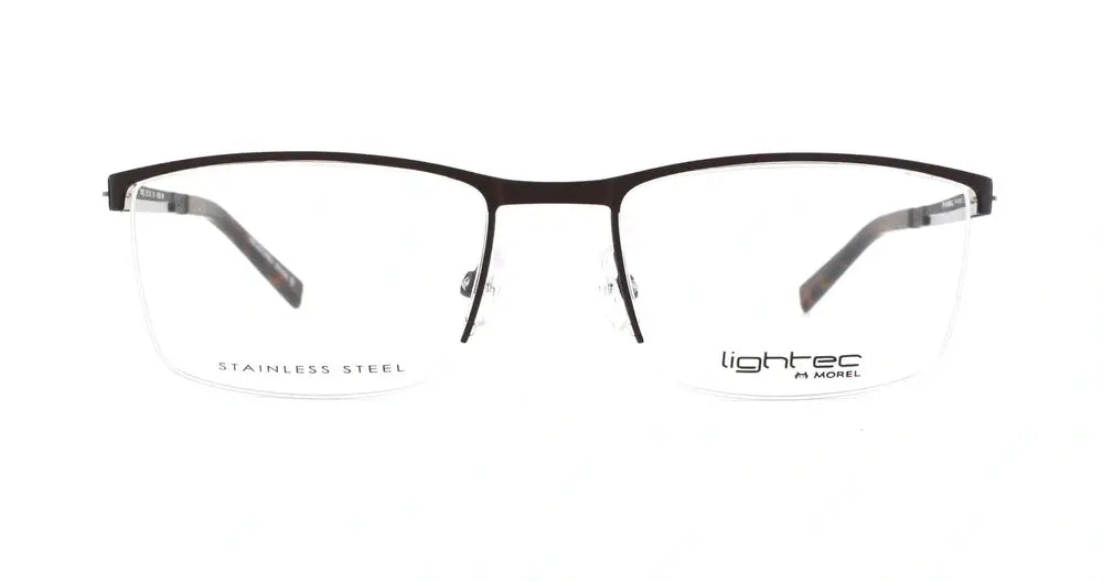 New LIGHTEC Silver Stainless Steel No Rim outlets 30112L Mens Eyeglasses 58-17-