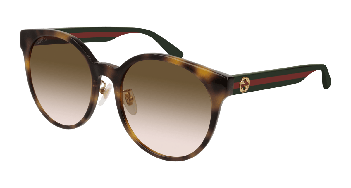 Gucci GG0416SK Women’s Round Sunglasses in Black Red Stripe Gucci GG0416SK Sunglasses | Select Eyewear main image 3