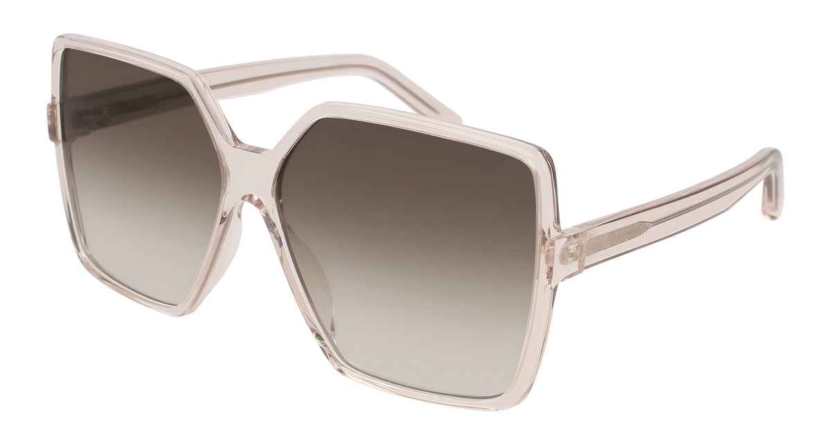 Saint Laurent Paris SL 232 Betty Rectangle/Square Tortoise Oversized Sunglasses Saint Laurent SL 232 BETTY Sunglasses Female Fit Guide - YouTube main image 3