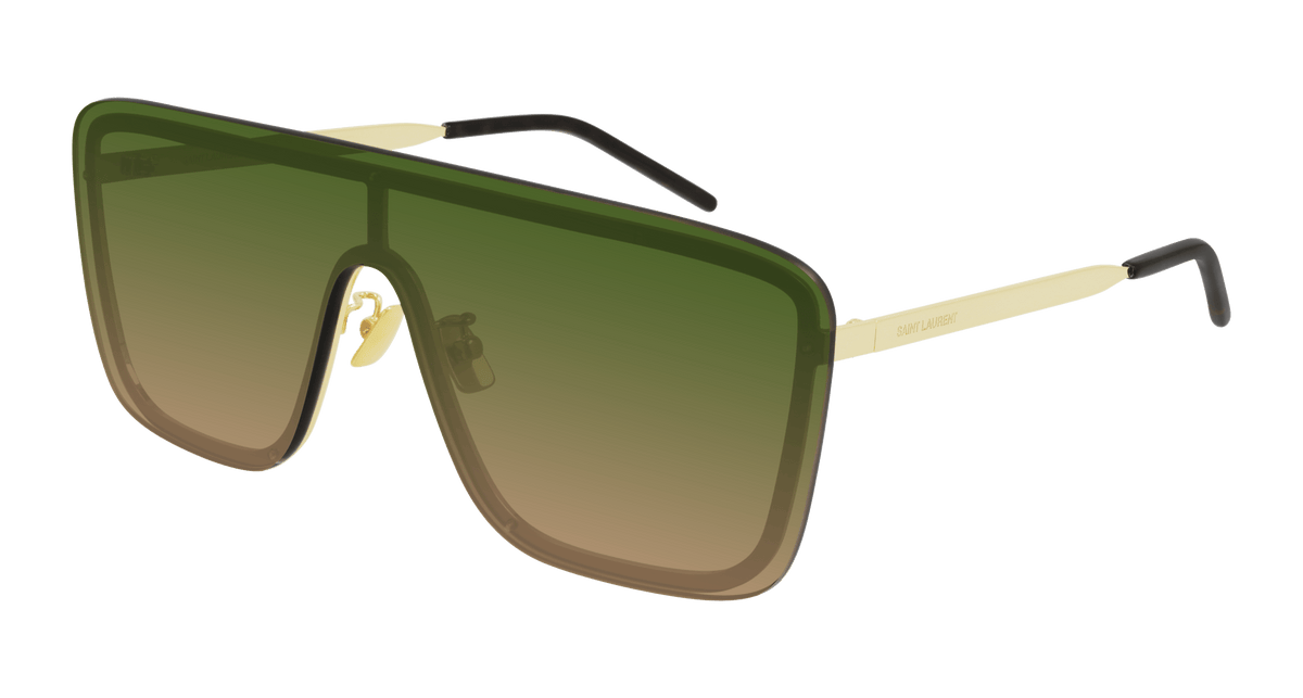 Saint Laurent SL364 MASK ACE 002 Sunglasses Havana Shield Frame, Green Lenses AQfkAQl_DM7Fd4cqyWLdfcaU3eUWzA  main image 2