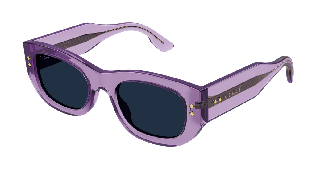 GUCCI パープルレンズ サングラス Gucci GG1278S 005 Gold Violet Sunglasses - eye-oo.com