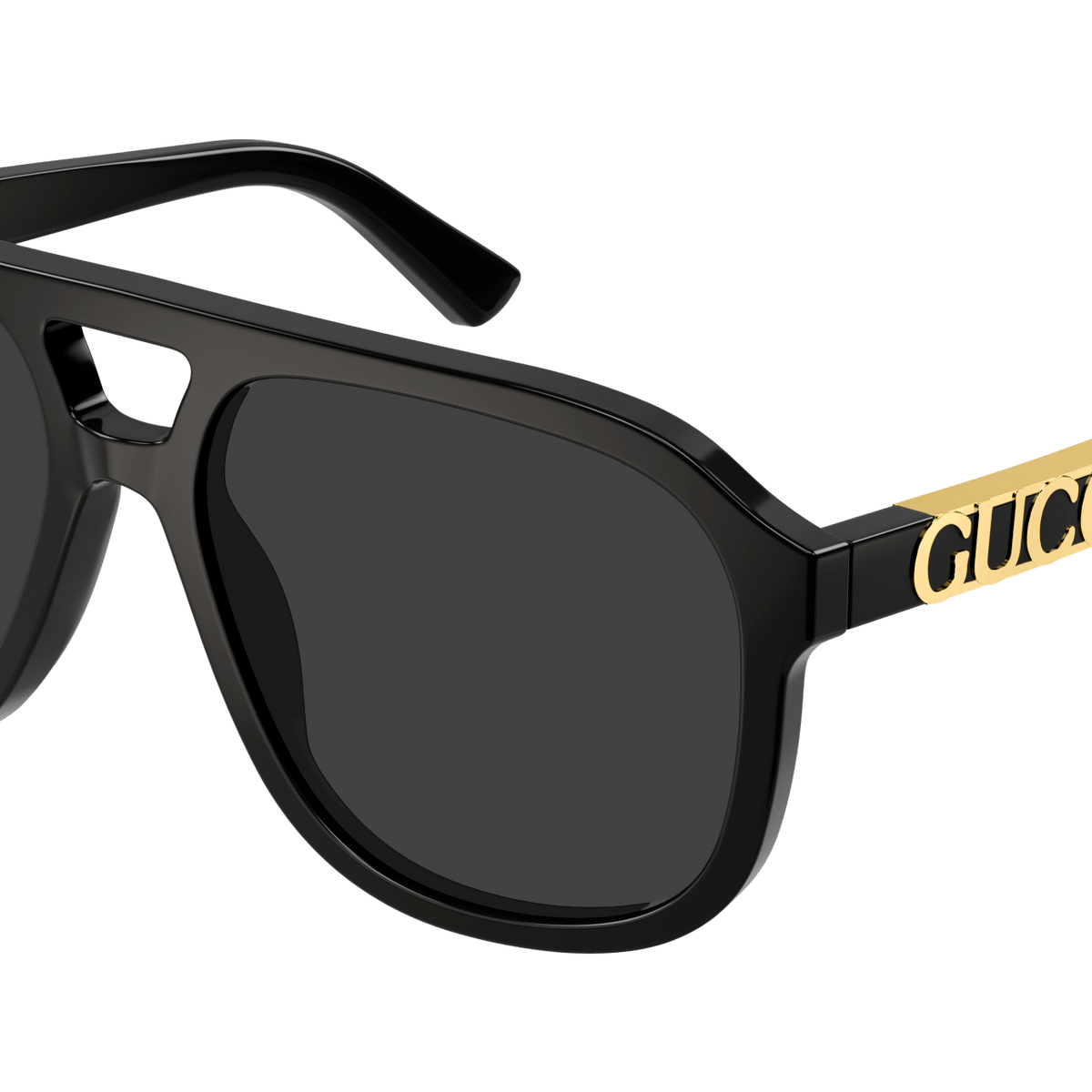 Gucci Model: GG1188S Style: Full Rim Pilot Shape
Black/Gold Gucci - Brandclub - Gucci Pilot Sunglasses GG1188S 002 Black  main image 4