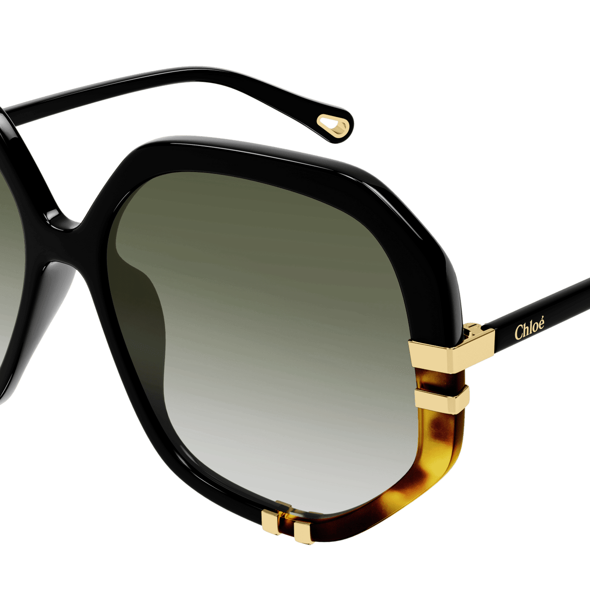 Gorgeous Chloe\' CE655S Polished Black/Gold… Jimmy Choo CLOE/S 807/FQ Black Gold Flash Swarovski Crystals  main image 4