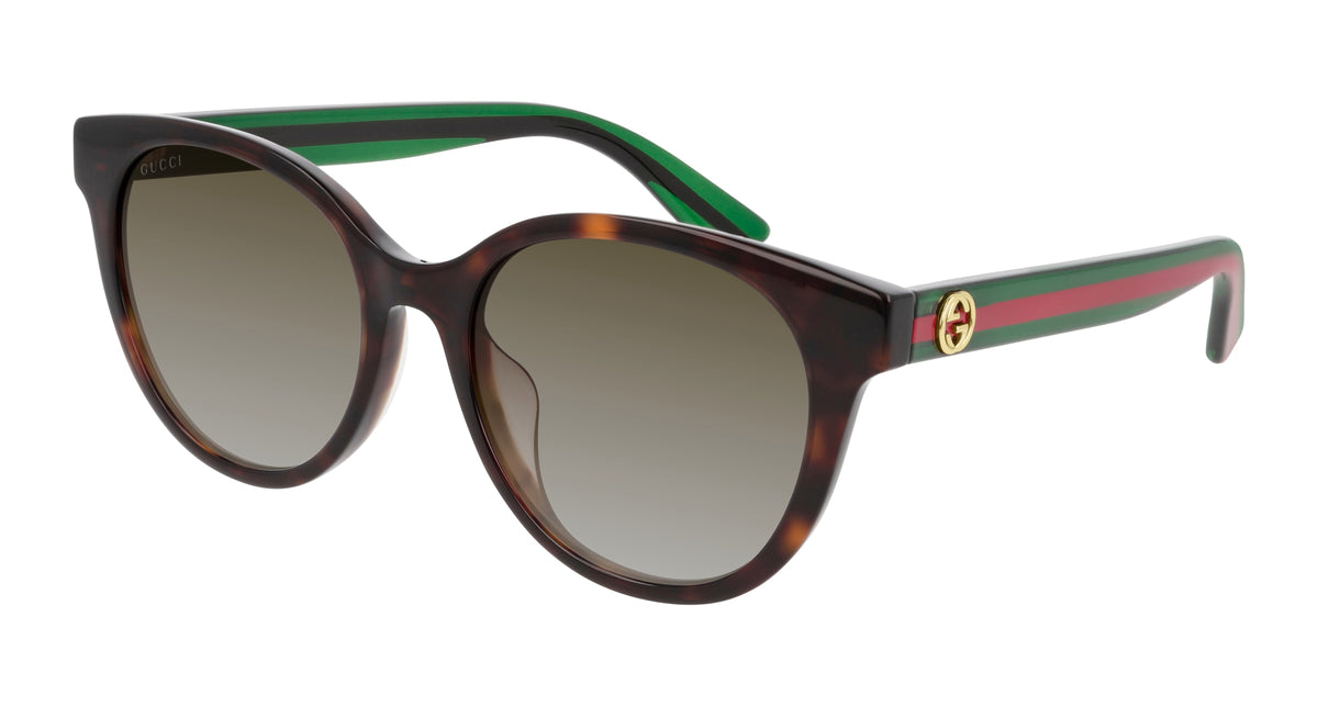 Authentic Gucci Sunglasses GG0702SKN 003 Green And Red Tortoise 54-19-145 Gucci Gg0702Sk-003 Sunglasses main image 4