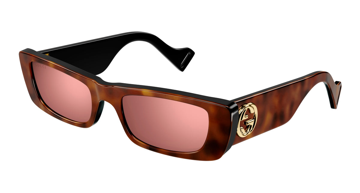 New Authentic Gucci GG0516S 013 52 Interlocking Logo on temples Sunglasses Gucci Sunglasses GG0516S 013 Grey - eye-oo.com main image 4