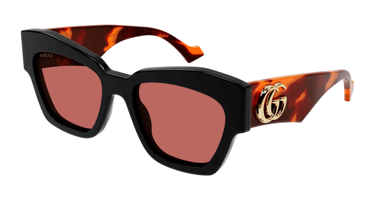NEW GUCCI women\'s gg1422s 004 sunglasses in purple havana / brown Gucci GG1422S 004 Sunglasses Fuchsia Havana - eye-oo.com main image 3