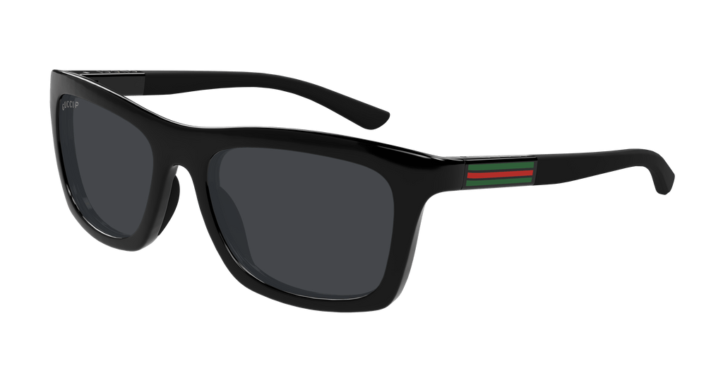 NEW GUCCI SUNGLASSES GG1735S 005 BLACK/GREEN UNISEX EYEWEAR Gucci GG1735S 005 Black with Green/Yellow with Logo Orange  main image 4