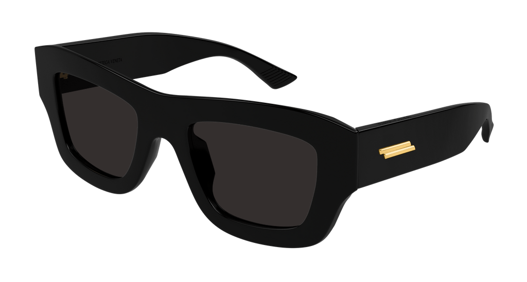 BOTTEGA VENETA サングラス ブラック BV1351S Bottega Veneta Rectangular Sunglasses 001 Solid Black