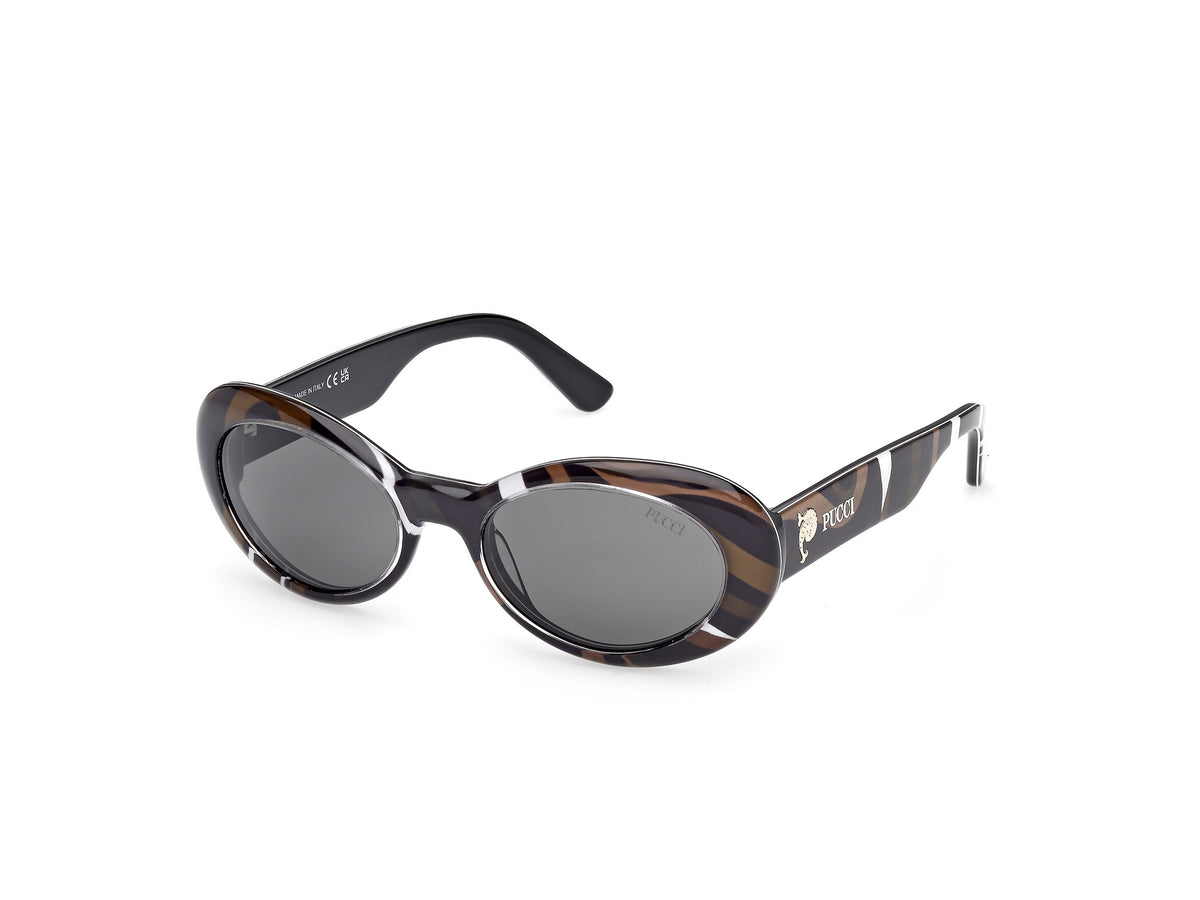 Emilio Pucci Sunglasses Amazon.com: Emilio Pucci EP0175 Black Pink/Grey 56/18/140  main image 2