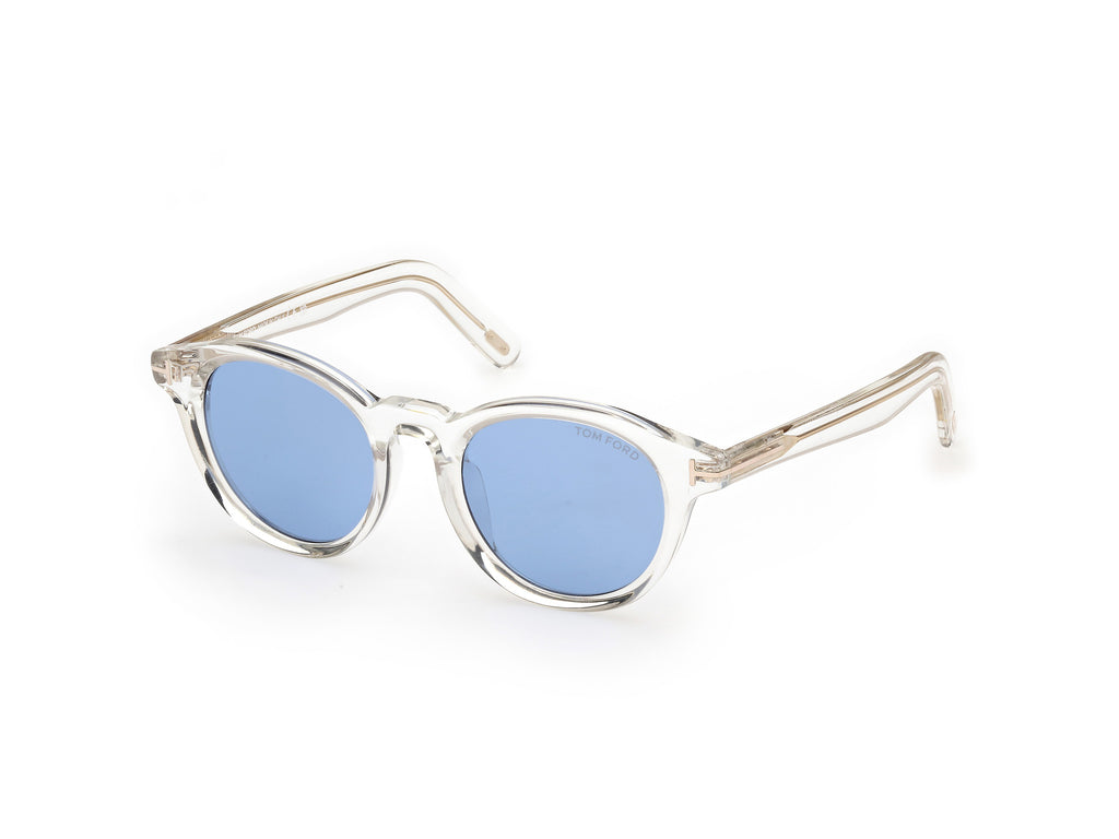 NWT Tom Ford FT1123-D-26E Sunglasses Tom Ford FT1123-D 26E Round Sunglasses - Crystal/Brown main image 2