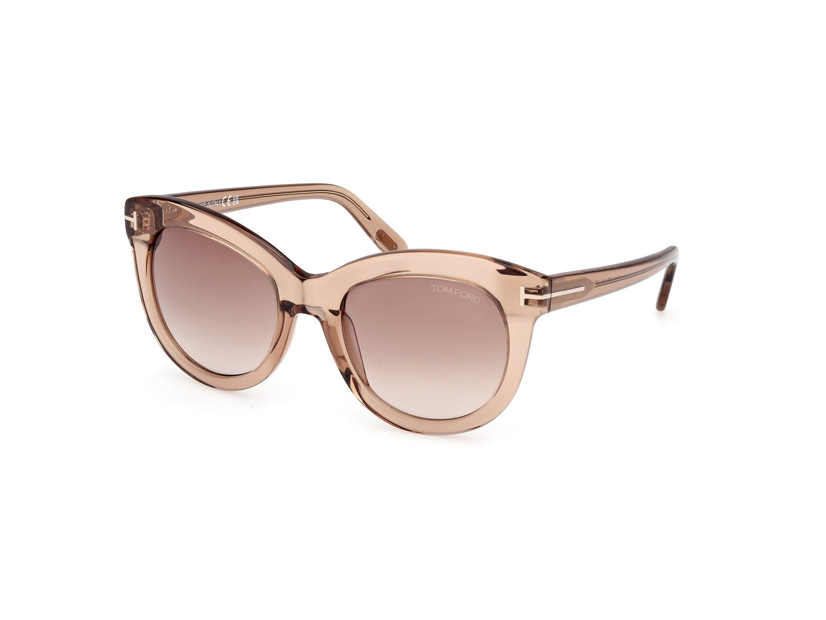 Tom Ford Odette Sunglasses TF1189 45F Transaparent Brown 53mm FT1189 Tom Ford FT1189 Sunglasses | Select Eyewear main image 3