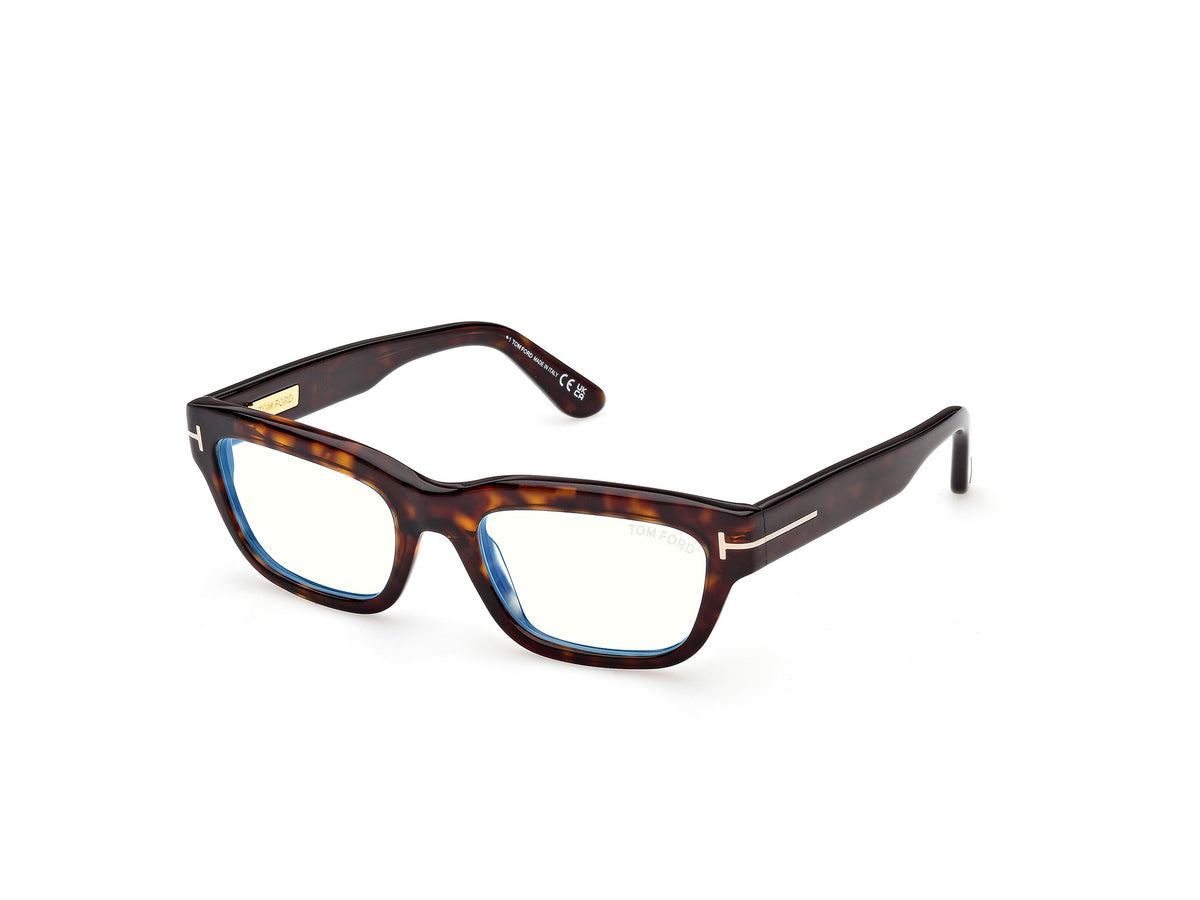 Tom Ford Blue Block Rectangular Eyeglasses TF6045-B 052 Dark Havana 52mm FT6045 Tom Ford FT6045-B Eyeglasses | Select Eyewear main image 2