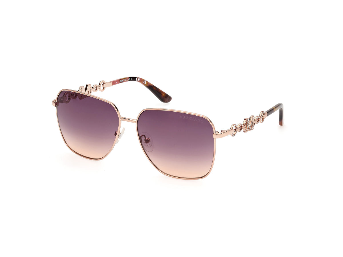 Guess by Marciano Two-Tone Tortoise & Pink Oversized Sunglasses Guess By Marciano GM00004 Sunglasses | Select Eyewear main image 3