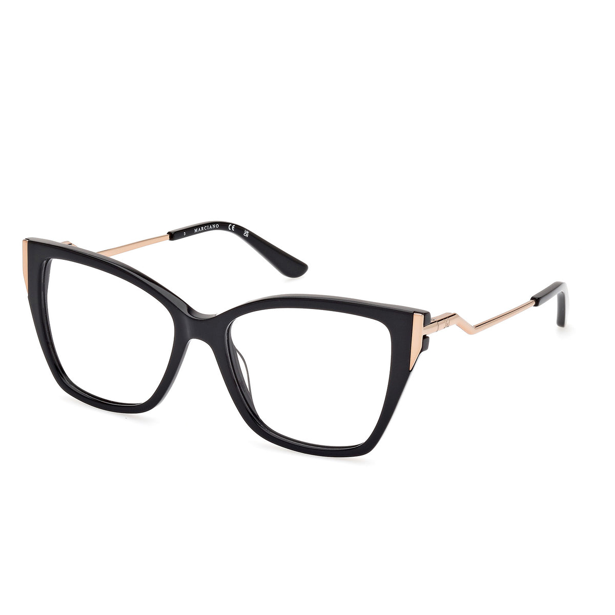 Marciano Black Cat-Eye Glasses with Burgundy Case Prescription glasses GUESS BY MARCIANO GM50062 071 52  main image 3