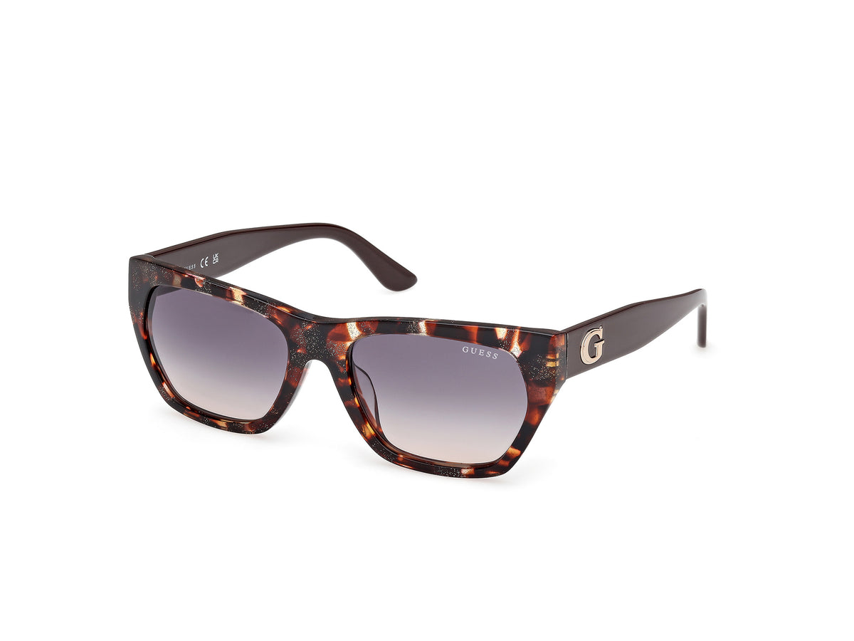 NWT Guess GU00206-48N Dark Brown Rectangle 53mm Sunglasses display picture 2
