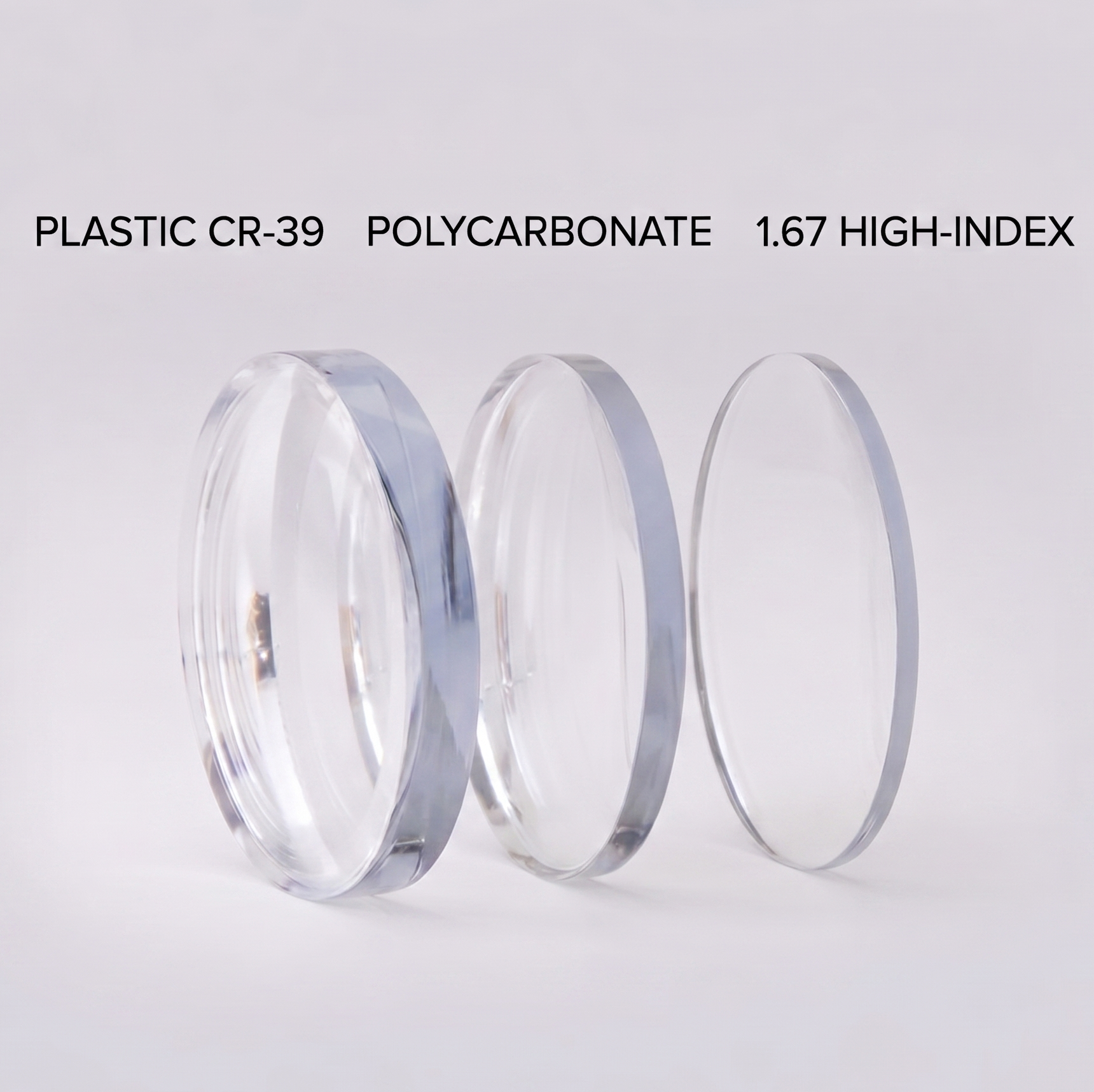 Polycarbonate (40% thinner)