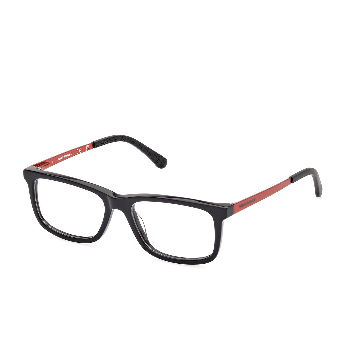 New KIDS Skechers SE-1206 001 Shiny Black & Matte Dark Red Eyeglasses 47/14/130 Skechers SE1206 Eyeglasses | Select Eyewear main image 2