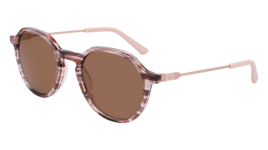 Cole Haan CH6503 Blush Horn Round Sunglasses with Case Cole Haan CH6503 Sunglasses Unisex Blush Horn 52mm New 100  main image 3