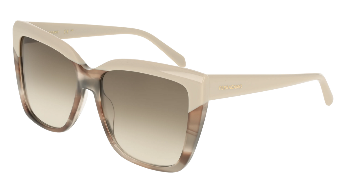 New Salvatore Ferragamo SF1102S 261 Women\'s Two-Tone Brown Sunglasses Authentic Ferragamo SF1102S Sunglasses | Select Eyewear main image 3