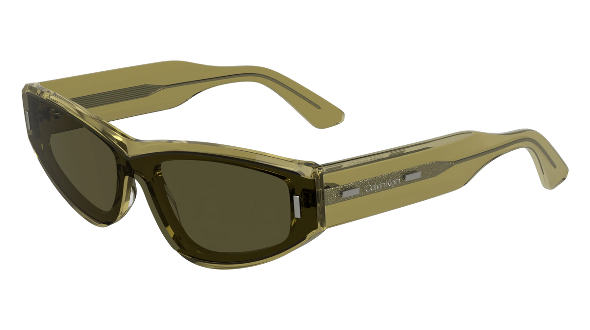 Calvin Klein CK24534S 235 Women Sunglasses Havana Cat Eye Frame, Green Lenses Sunglasses Calvin Klein CK24534S - Mia Burton main image 2