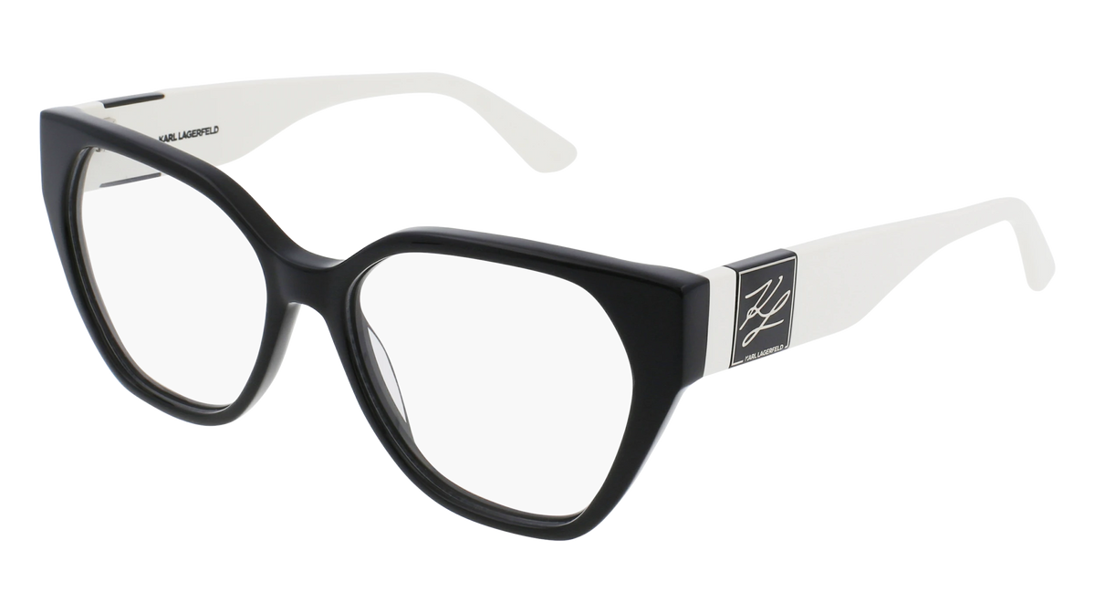KARL LAGERFLD AK 6053 WHITE/BLACK EYEGLASSES SUNGLASSES FRAMES 54-16-140 Karl Lagerfeld KL6053 Eyeglasses | Select Eyewear main image 4