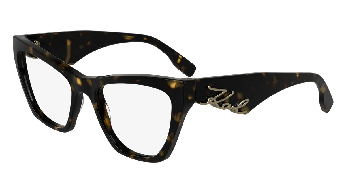 Karl Lagerfeld Black Cat-Eye Optical Glasses for Men with Subtle Gold Detail Karl Lagerfeld KL6189 Eyeglasses | Select Eyewear main image 3