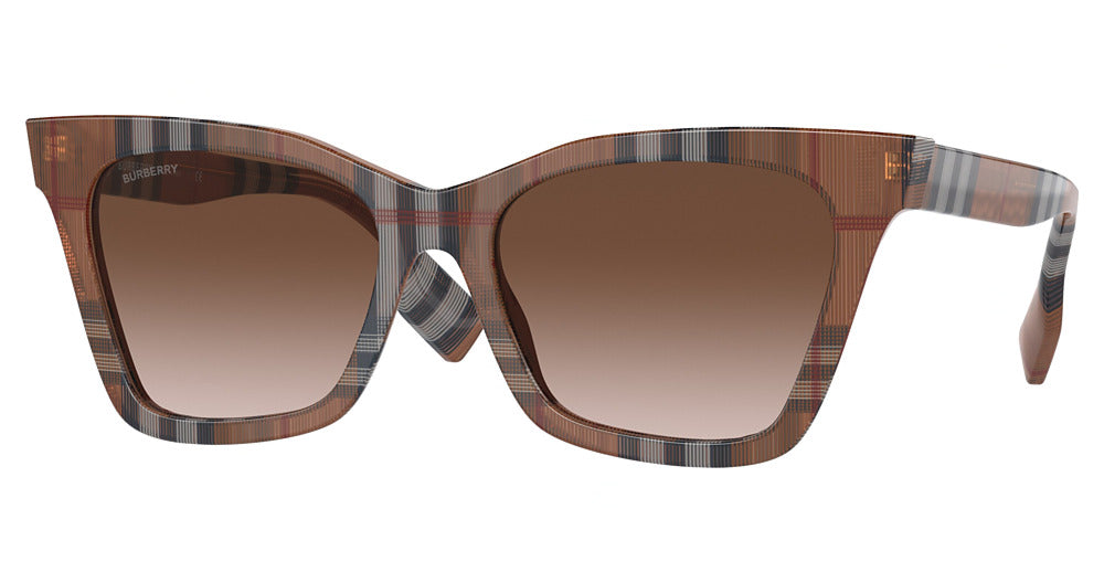 Burberry BE4346 Elsa shops Checked Print Cat Eye Sunglasses