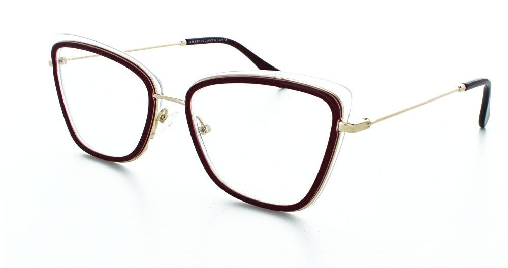 Tribeca Eyewear GREENWICH Burgundy/Gold Eyeglass