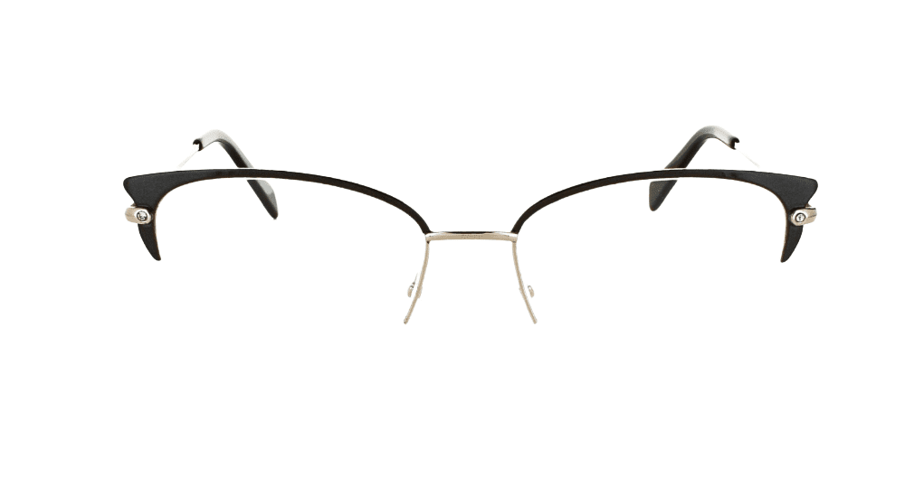 Women's grooved rim metal oval eyeglass frame in color mauve/rose gold by Tribeca Eyewear.